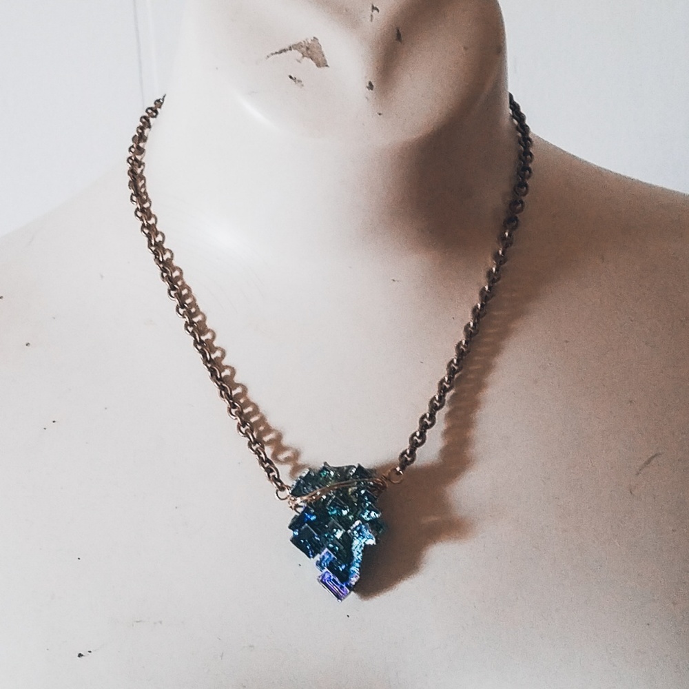 Mingled Mystique"- Bismith Crystal Necklace